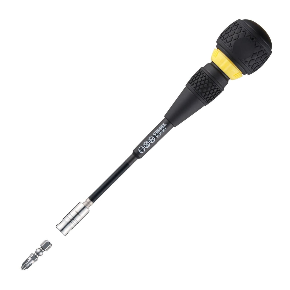 Vessel 2200MBH120 Ball Grip Interchangeable Ratchet Screwdriver