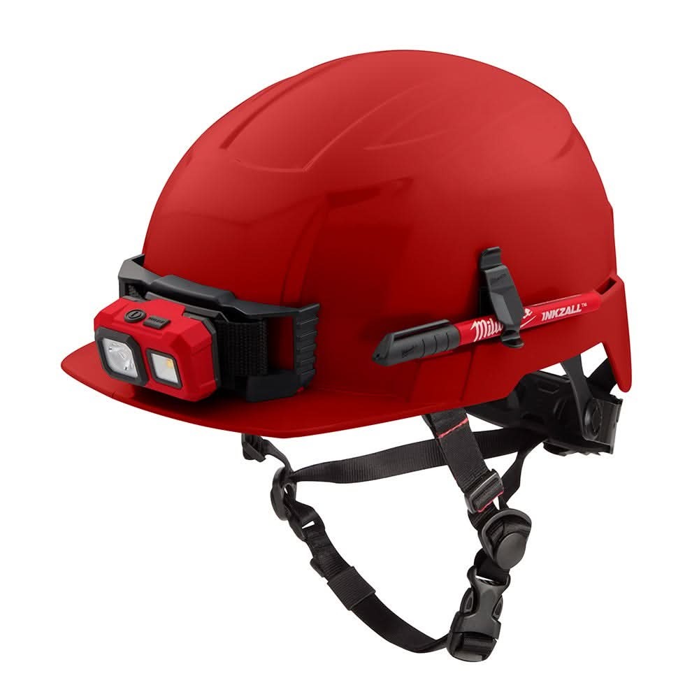 Milwaukee 48-73-1329 Red Front Brim Safety Helmet - Type 2, Class E