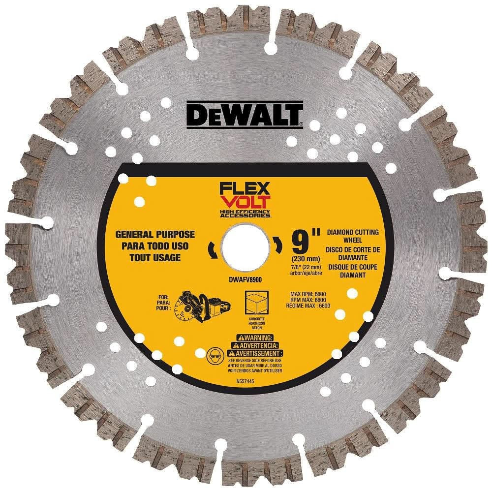 DeWalt DWAFV8900 9-Inch FLEXVOLT Diamond Cutting Wheel