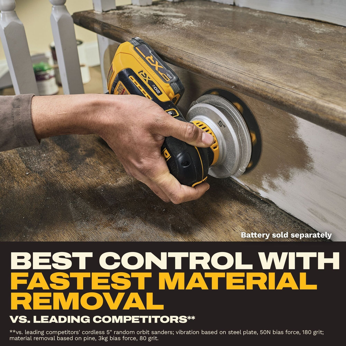 DEWALT 20V MAX XR 5-in. Random Orbital Sander, Tool Only (DCW211B)