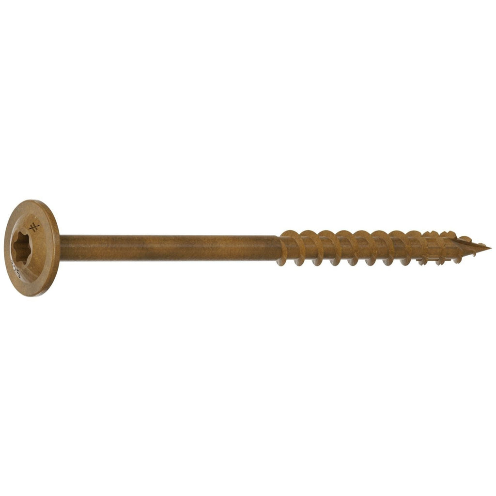 Simpson Strong-Tie CBT08212R200 Wafer-Head Construction Screw, #8 x 2-1/2-in. T20, Quik Guard, Tan, 200-Pack