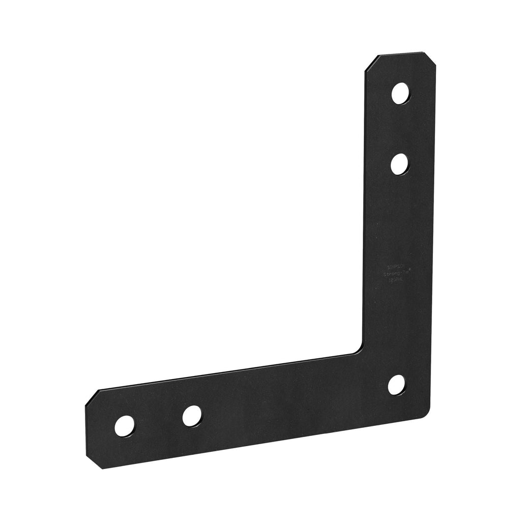 Simpson Strong-Tie 1212HLPC HLPC 12-in. x 12-in. 7-Gauge Black Powder-Coated Ornamental L Strap